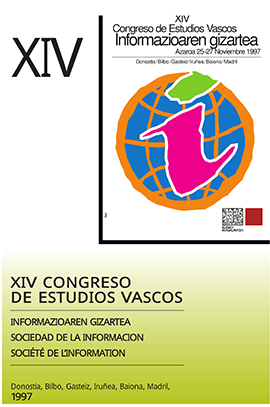 XIV Congreso de Estudios Vascos:  Donostia, Bilbo, Gasteiz, Iruñea, Baiona, Madril, 1997. Sociedad de la Información