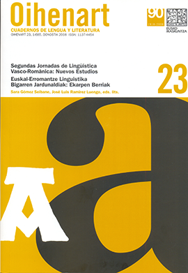 Segundas Jornadas de Lingüística Vasco-Románica: Nuevos Estudios. Euskal-Erromantze Linguistika Bigarren Jardunaldiak: Ekarpen Berriak