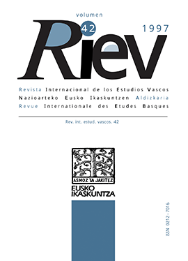 Revista Internacional de los Estudios Vascos. RIEV, 42, 2