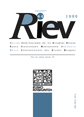 Revista Internacional de los Estudios Vascos. RIEV, 44, 1