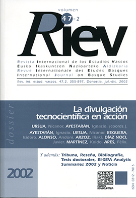 Revista Internacional de los Estudios Vascos. RIEV, 47, 2