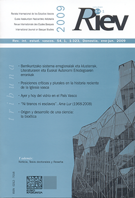 Revista Internacional de los Estudios Vascos. RIEV, 54, 1