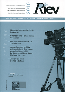 Revista Internacional de los Estudios Vascos. RIEV, 55, 2