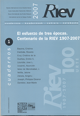 RIEV. Cuadernos, 1. El esfuerzo de tres épocas. Centenario de la RIEV 1907-2007