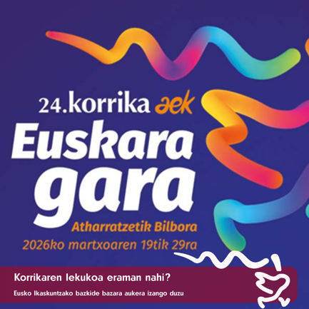 Eusko Ikaskuntzaren lekukoa Korrikan eraman nahi? 